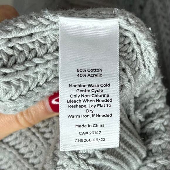 Haven Well Within Gray Heavyweight Open Cardigan Sweater Size M Talbots - Picture 8 of 8